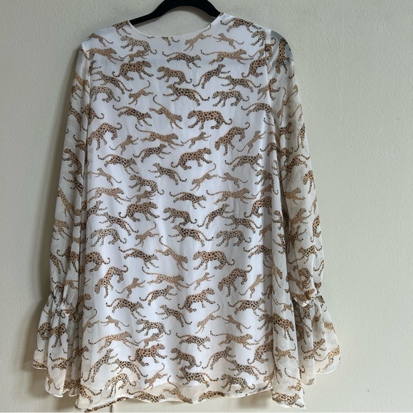 Show Me Your Mumu Leopard Cat Mucci Print Tunic Top Blouse Dress Size Medium - Picture 3 of 5